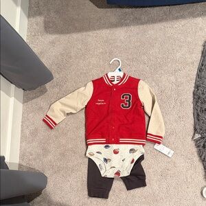 Team Captain Red and Cream Kids One Piece